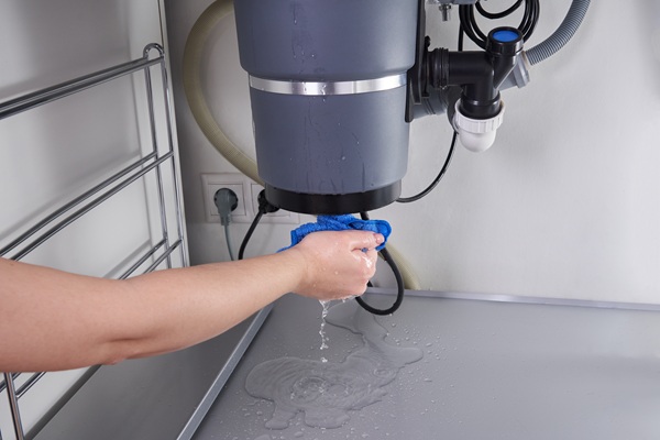 Water dripping from faulty disposal